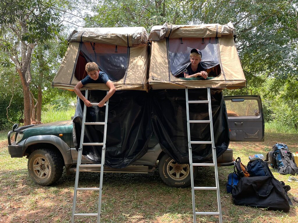 roof tent camping in Uganda